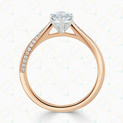 1.50 CTW Marquise Cut Solitaire With Accents Lab Grown Diamond Ring for Women