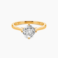 1.00 CTW Cushion Cut Solitaire Lab Grown Diamond Ring for Women