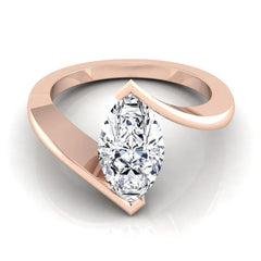 1.50 CTW Marquise Cut Solitaire Lab Grown Diamond Ring for Women