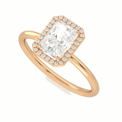 2.00 CTW Radiant Cut-Halo Lab-Grown Diamond Ring for Women by Lazaha