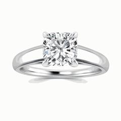 1.00 CTW Cushion Cut-Solitaire Lab-Grown Diamond Ring for Women by Lazaha