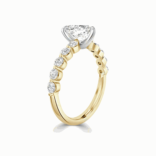 1.50 TCW Heart Cut Solitaire With Accents Lab Grown Diamond Ring for Women