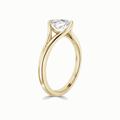 1.00 CTW Heart Cut Split Shank Lab Grown Diamond Ring for Women