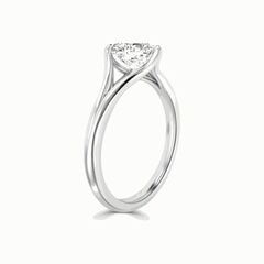 1.00 CTW Heart Cut Split Shank Lab Grown Diamond Ring for Women