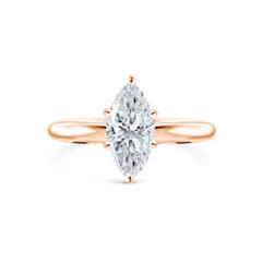 1.00 CTW Marquise Cut-Solitaire Lab-Grown Diamond Ring for Women by Lazaha