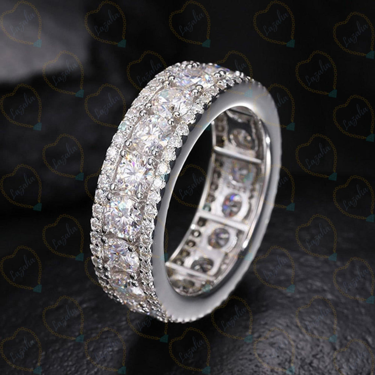 0.50 TCW Round Cut Unique Lab Grown Diamond Ring for Women