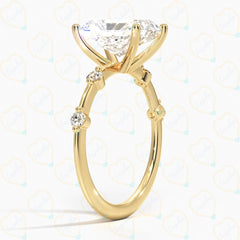 2.00 CTW Radiant Cut 5 Stone Lab Grown Diamond Ring for Women