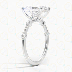 2.00 CTW Radiant Cut 5 Stone Lab Grown Diamond Ring for Women