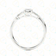 Round-Cut 3 Stone Lab Grown Diamond Ring for Women