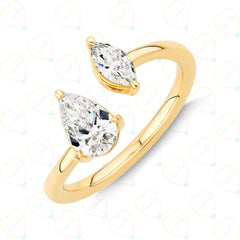 Pear-Cut Lab Grown Diamond Ring for Women