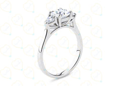 Cushion Cut 3 Stone Lab Grown Diamond Ring for Women