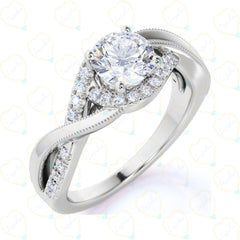 Round Brilliant Cut Lab-Grown Diamond Ring for Women