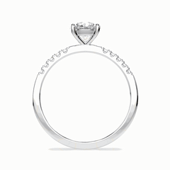 1.5 TCW Round Brilliant Cut Solitaire With Accents Lab Grown Diamond Ring for Women