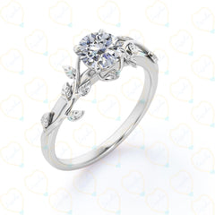 Round Cut Solitaire Lab Grown Brilliant Diamond Ring for Women