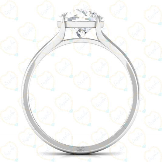 1.00 TCW Round Cut Solitaire Lab Grown Diamond Ring for Women