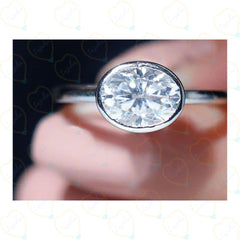 Oval Cut Solitaire Lab Grown Diamond Ring for Women