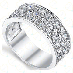 Round Brilliant Cut Half Eternity Lab Grown Diamond Ring