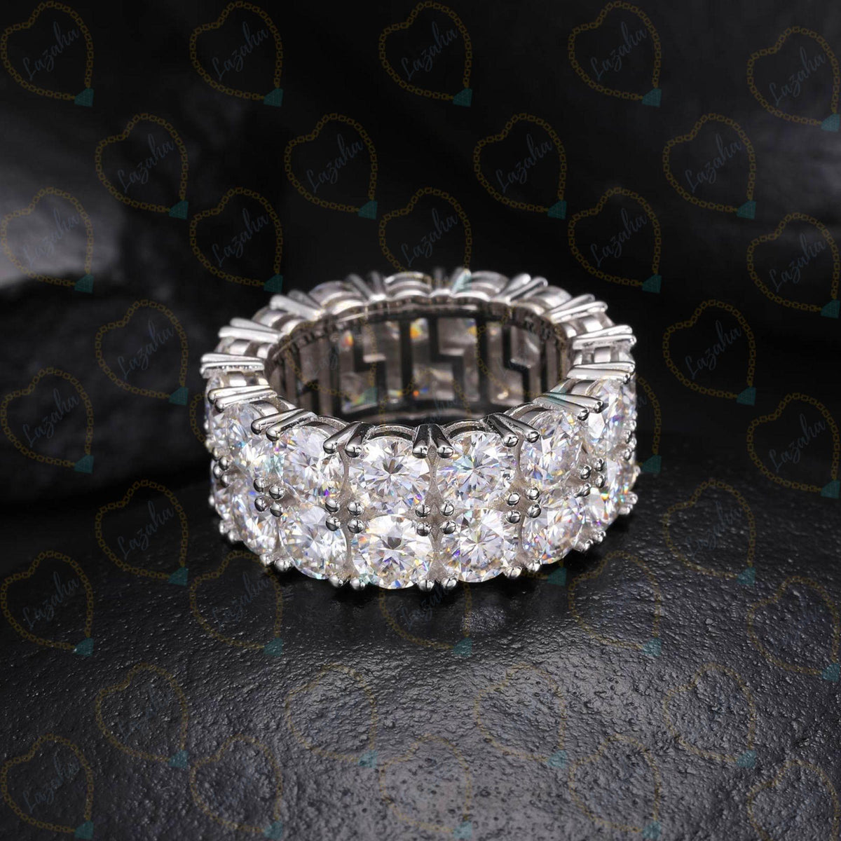 Round Brilliant Cut Eternity Lab-Grown Diamond Ring for Women