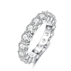 3.00 TCW Round Brilliant Cut Eternity Lab Grown Diamond Ring for Women