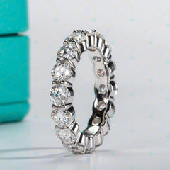 3.00 TCW Round Brilliant Cut Eternity Lab Grown Diamond Ring for Women