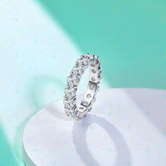 3.00 TCW Round Brilliant Cut Eternity Lab Grown Diamond Ring for Women