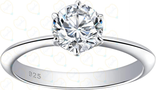 1.00 CT Round Brilliant Cut Solitaire Lab Grown Diamond Ring for Women