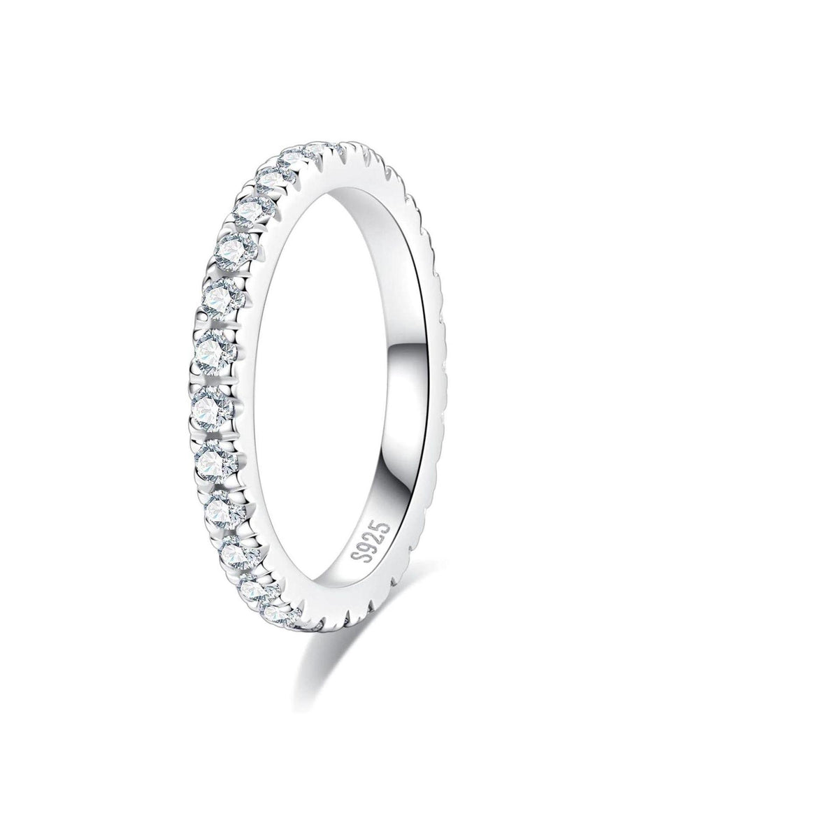 3.30 TCW Round Cut Eternity Lab Grown Diamond Ring for Women