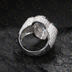 Round Brilliant Cut Hip Hop Lab Grown Diamond Ring for Women