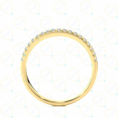 Round Brilliant Cut Half Eternity Lab Grown Diamond Ring for Women