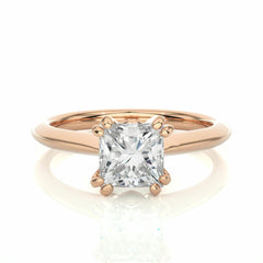 Princess Cut Solitaire Lab Grown Diamond Ring for Women