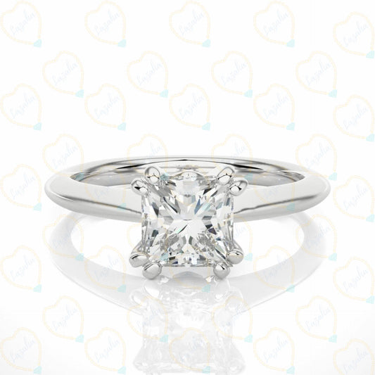 Princess Cut Solitaire Lab Grown Diamond Ring for Women