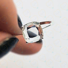 1.50 TCW Cushion Cut Solitaire Lab Grown Diamond Ring for Women