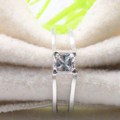 1.50 TCW Princess Cut Unique Lab Grown Diamond Ring for Women