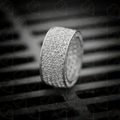 3.00 TCW Round Cut Eternity Lab Grown Diamond Ring for Women