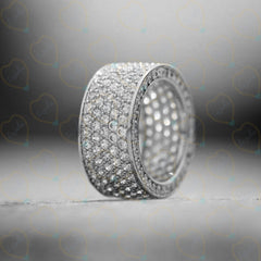 3.00 TCW Round Cut Eternity Lab Grown Diamond Ring for Women