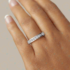 2.70 CTW Round Cut Eternity Lab Grown Diamond Ring for Women