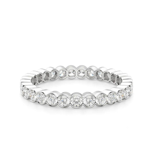 3.20 CTW Round Cut Eternity Lab Grown Diamond Ring for Women