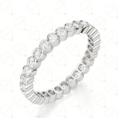 3.20 CTW Round Cut Eternity Lab Grown Diamond Ring for Women