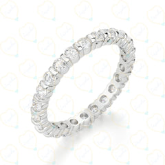 2.70 CTW Round Cut Eternity Lab Grown Diamond Ring for Women