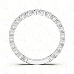 0.70 CTW Round Cut Eternity Lab Grown Diamond Ring for Women