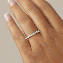 3.50 CTW Round Cut Eternity Lab Grown Diamond Ring for Women