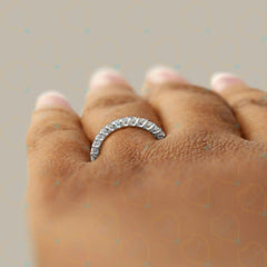 3.50 CTW Round Cut Eternity Lab Grown Diamond Ring for Women