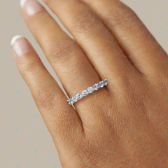 3.60 CTW Round Cut Eternity Lab Grown Diamond Ring for Women