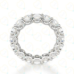 3.50 CTW Round Cut Eternity Lab Grown Diamond Ring for Women