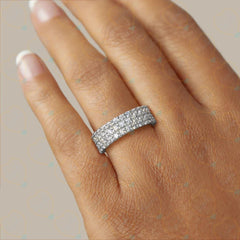 8.00 CTW Round Cut Eternity Lab Grown Diamond Ring for Women