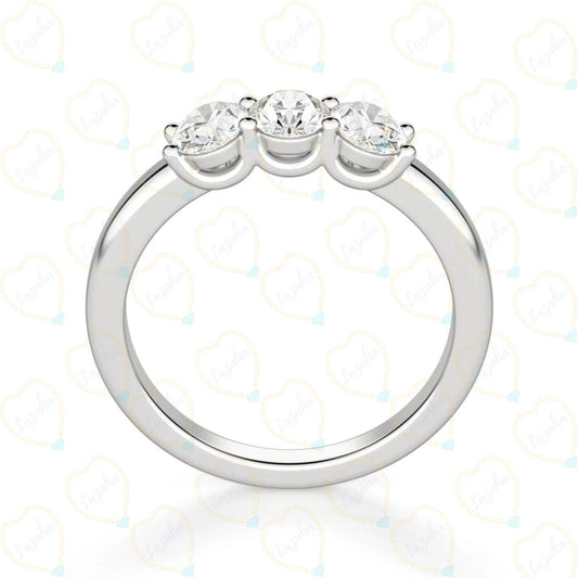 1.50 CTW Oval Cut 3 Stone Lab Grown Diamond Ring for Women