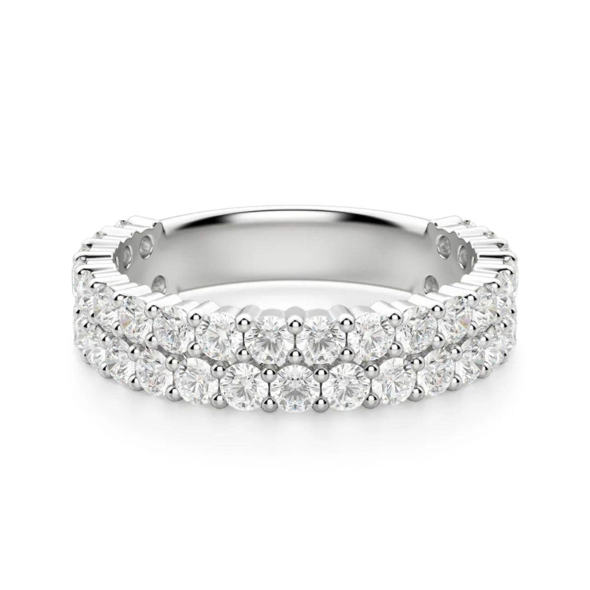 4.50 CTW Round Cut Eternity Lab Grown Diamond Ring for Women