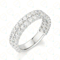 4.50 CTW Round Cut Eternity Lab Grown Diamond Ring for Women