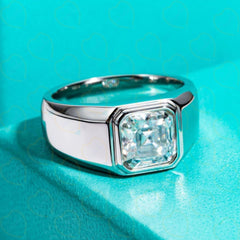 2.50 CTW Asscher Cut Solitaire Lab Grown Diamond Ring for Women