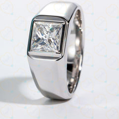 3.00 CTW Princess Cut Solitaire Lab Grown Diamond Ring for Women